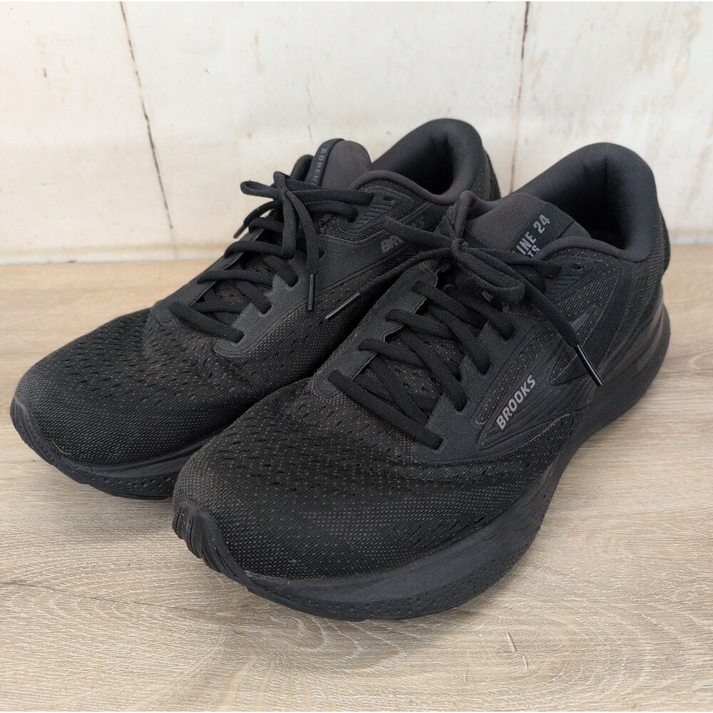 Brooks Adrenaline GTS 24 Men's Size 13 Wide 2E Triple Black Running Shoes